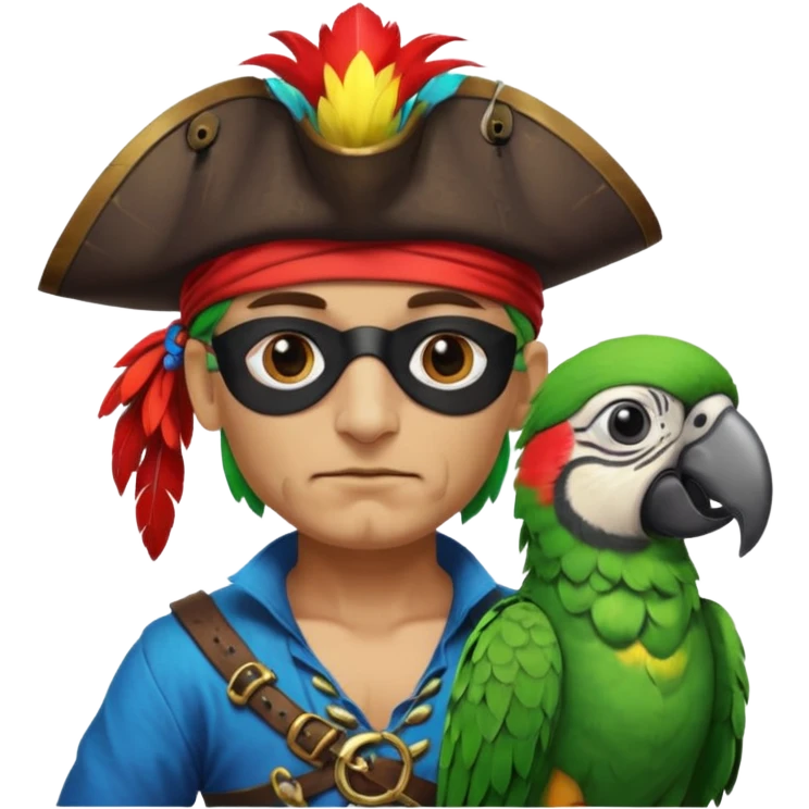 pirate and parrot emoji
