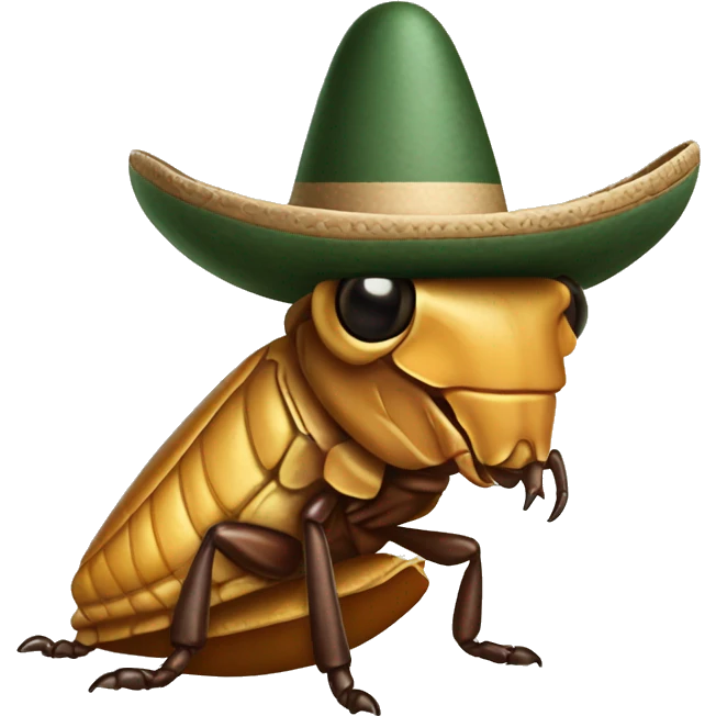 Cucaracha con sombrero mexicano  emoji