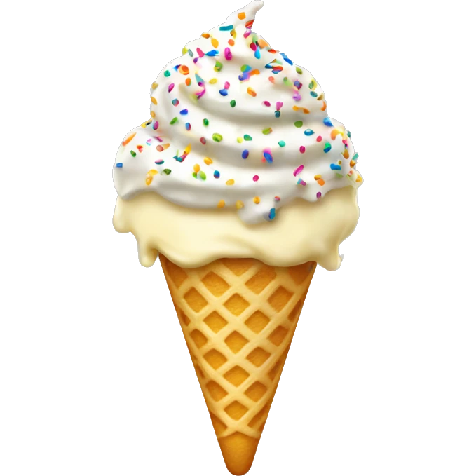 Vanilla Ice cream with sprinkles emoji