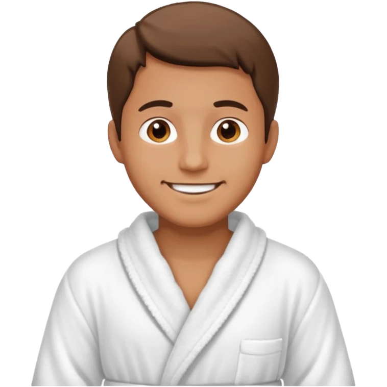  male with a bath robe emoji