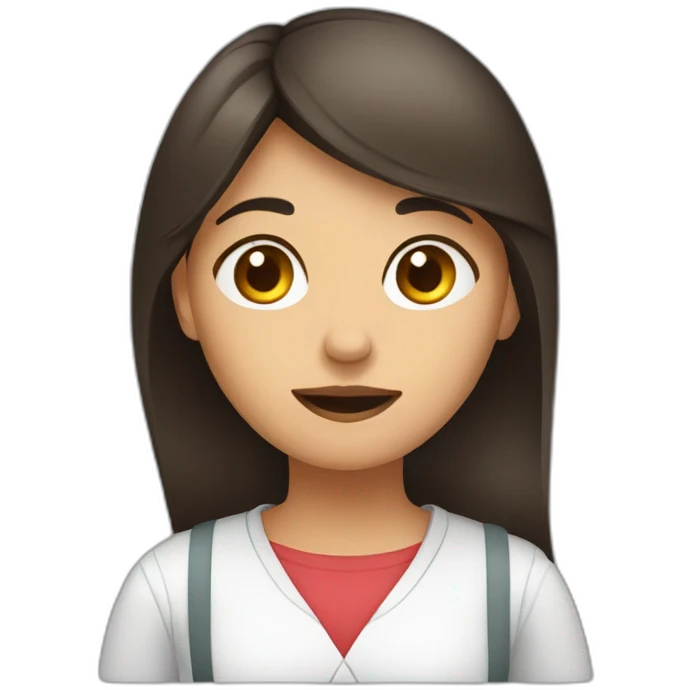 Brune girl taking médical drug emoji