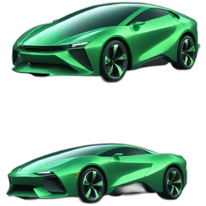 futuristic car green emoji