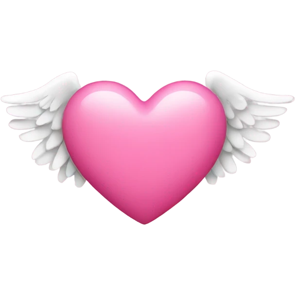 Pink heart with wings emoji