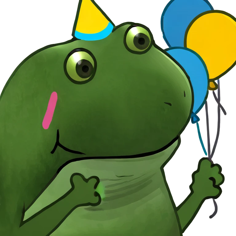 Doodle with birthday balloons  emoji
