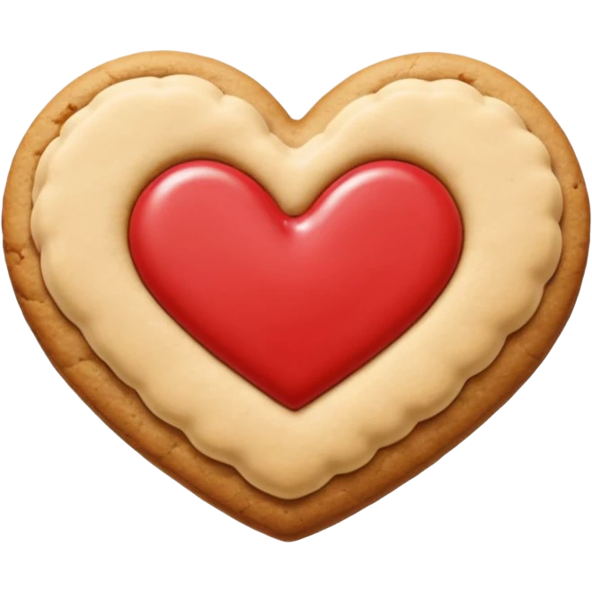 cookie heart shape woth glase emoji