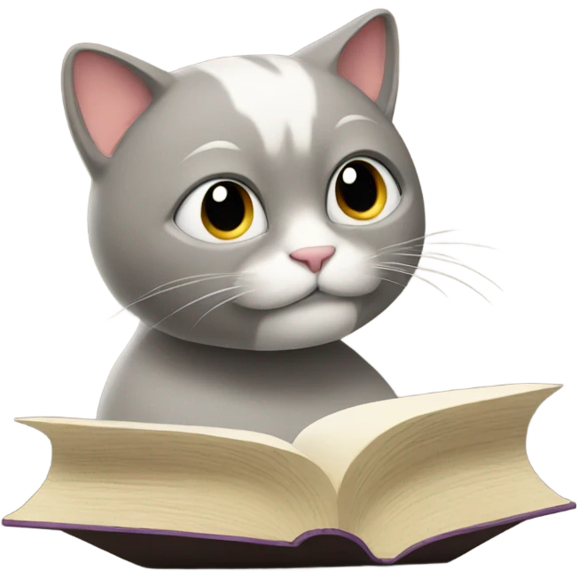 Cat reading  emoji