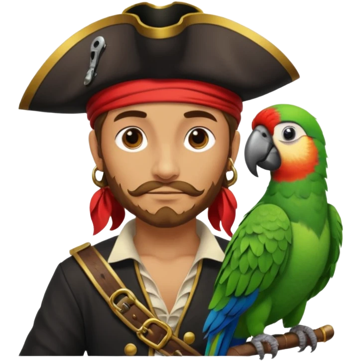 pirate and parrot emoji