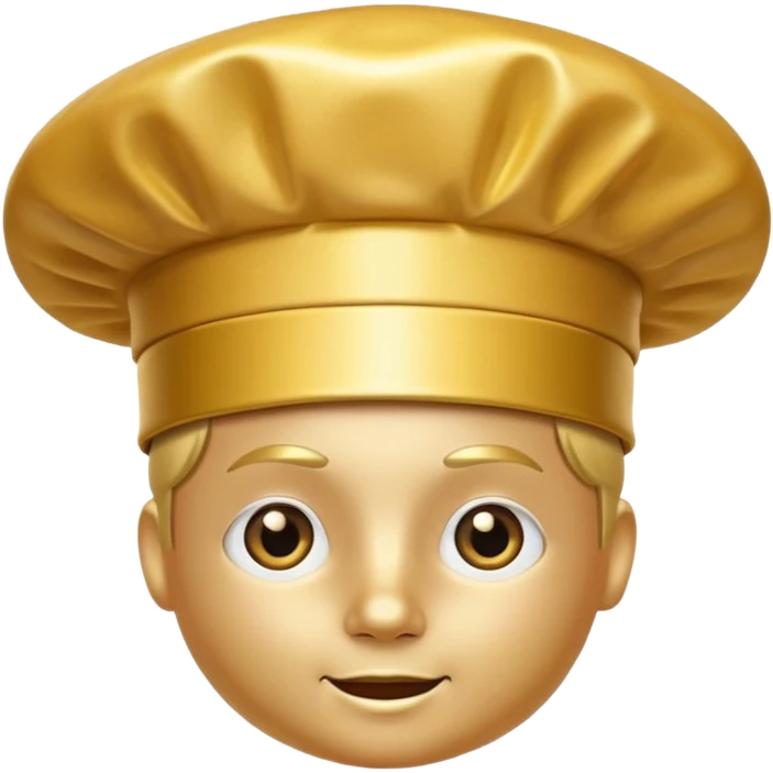 a golden chef hat without the person emoji