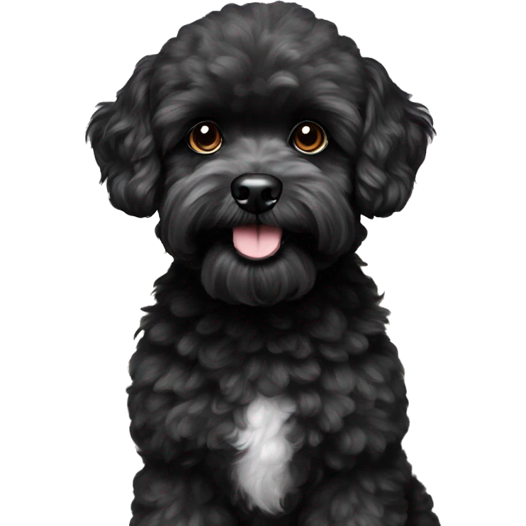 black Maltese poodle small emoji