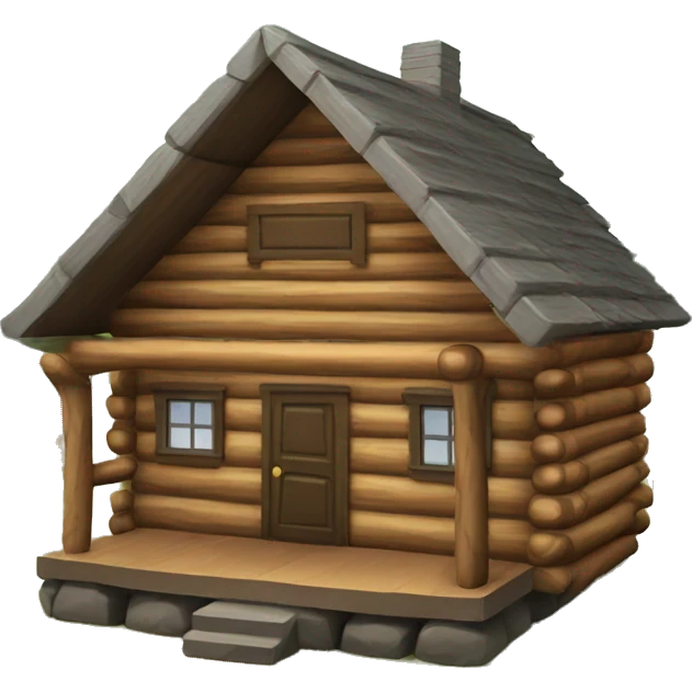 Log cabin  emoji
