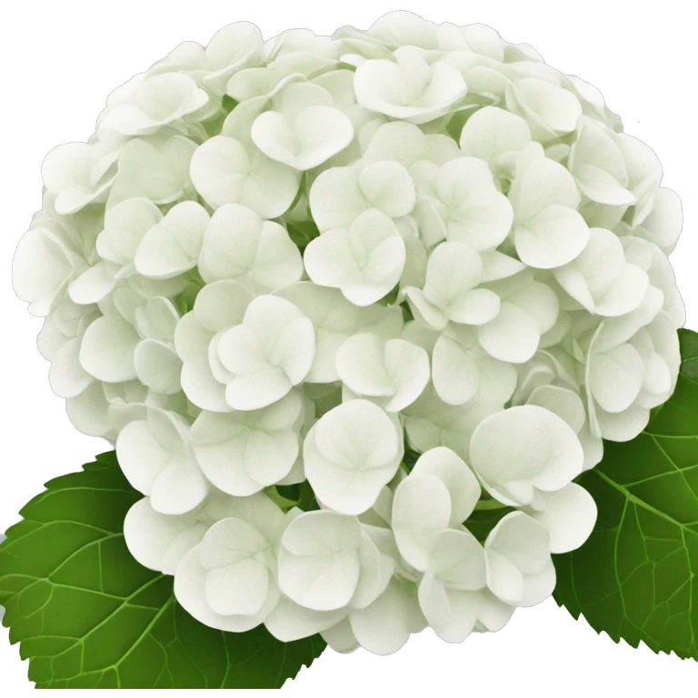white hydrangea emoji