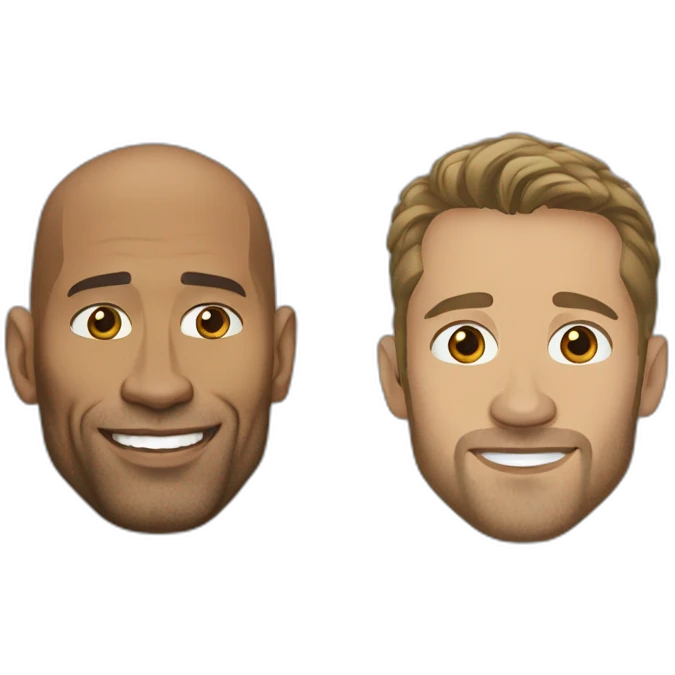 Dwayne Johnson and Paul Walker emoji