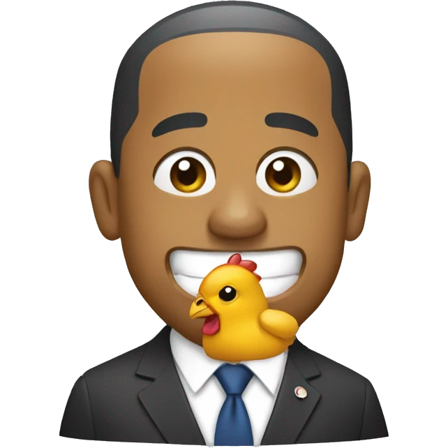 Barack Obama qui mange du poulet emoji