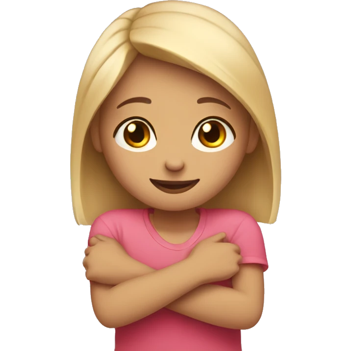 Hug girl emoji