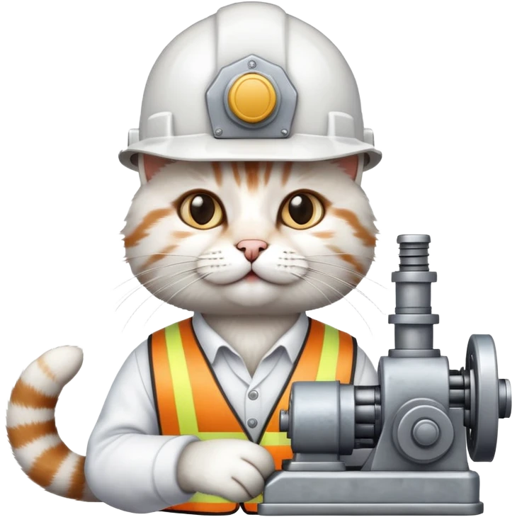 Cat engineer emoji