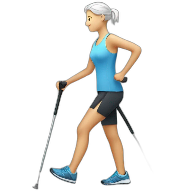 Person doing Nordic walking  emoji
