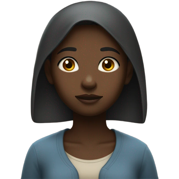 Dark skin girl begging emoji