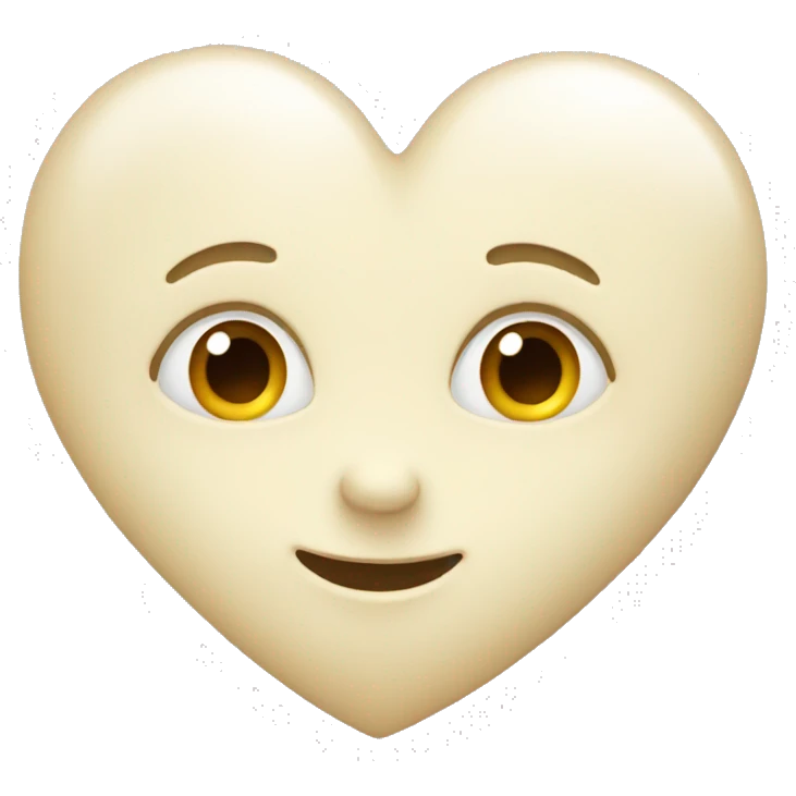 Cream heart  emoji