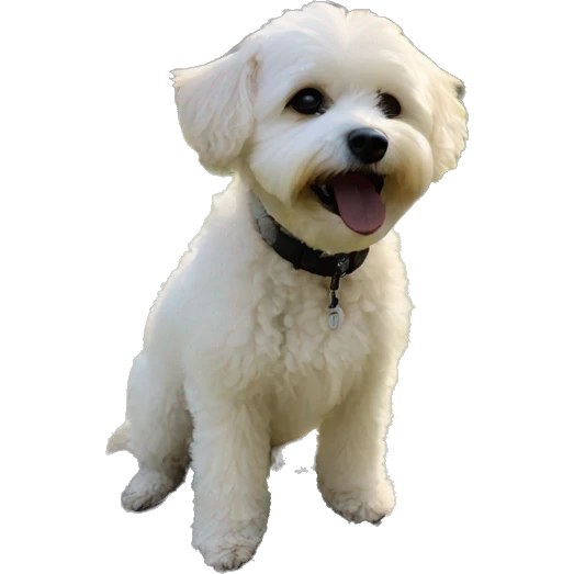 Peaceful day with Maltipoo outdoors  emoji