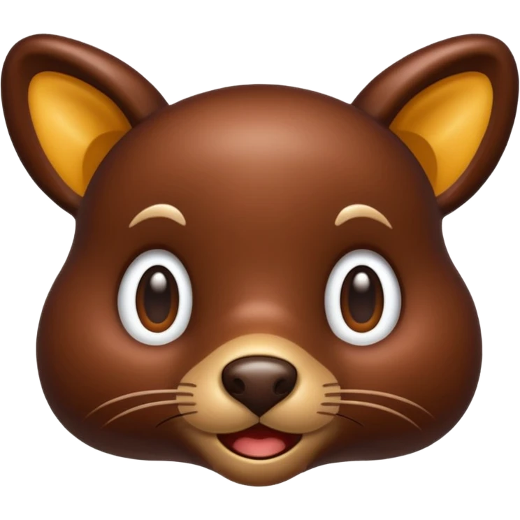 chocolate as an animal shape emoji