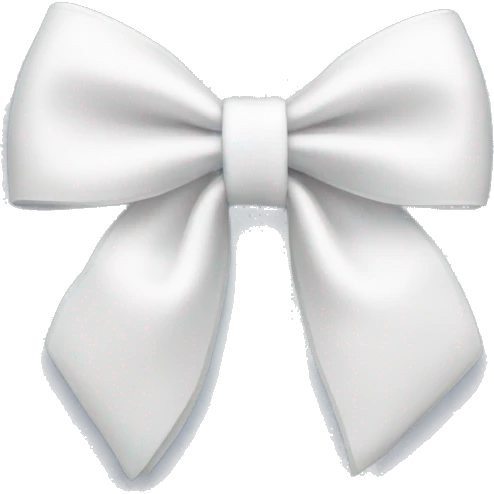 cute white hair bow emoji
