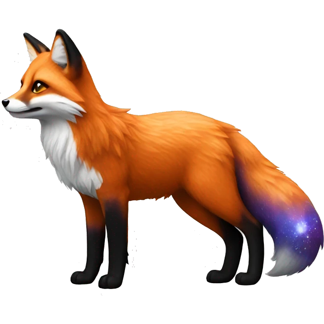 Fox with galaxy fur emoji