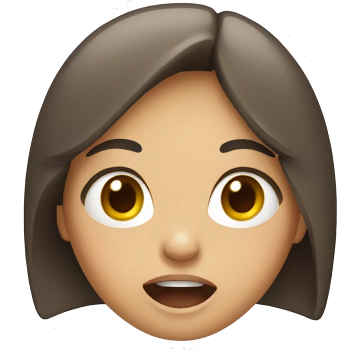 Girl with open mouth emoji