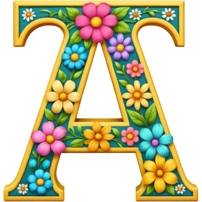 Floral letter A emoji