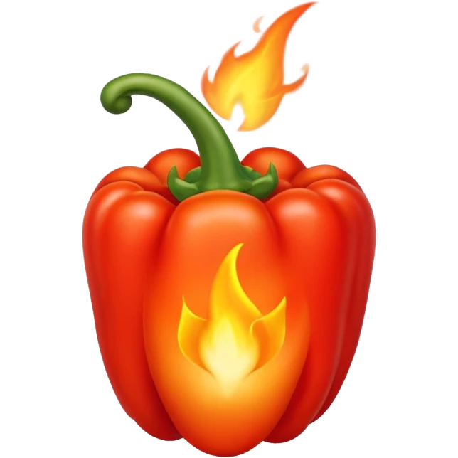 un piment avec une petite flamme a coté emoji