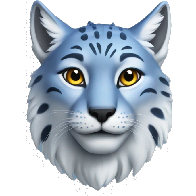 A blue lynx emoji