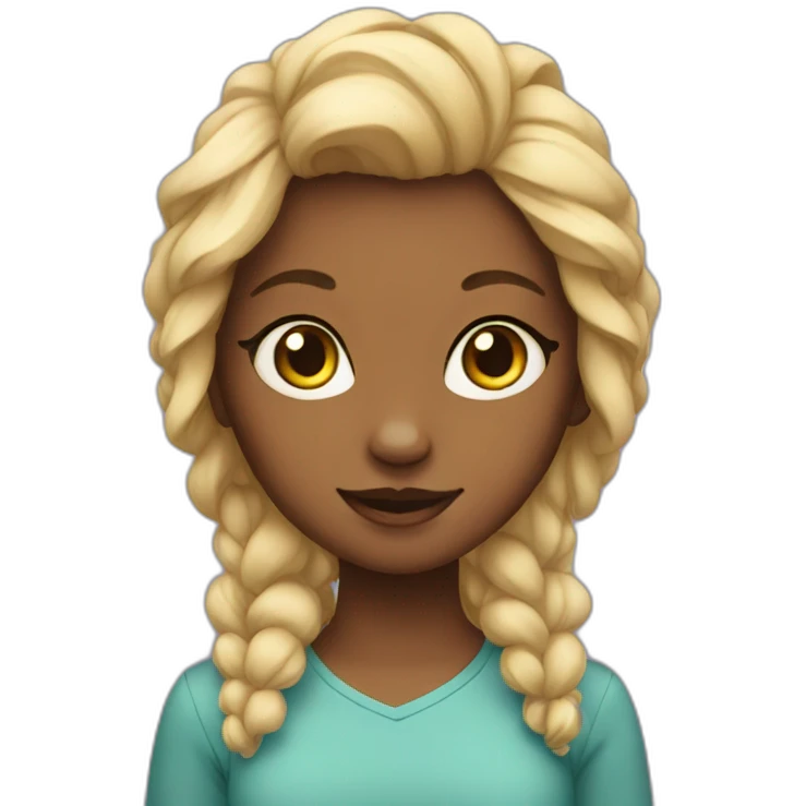 A girls as a cat emoji