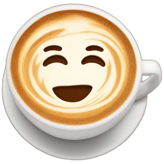 latte art emoji