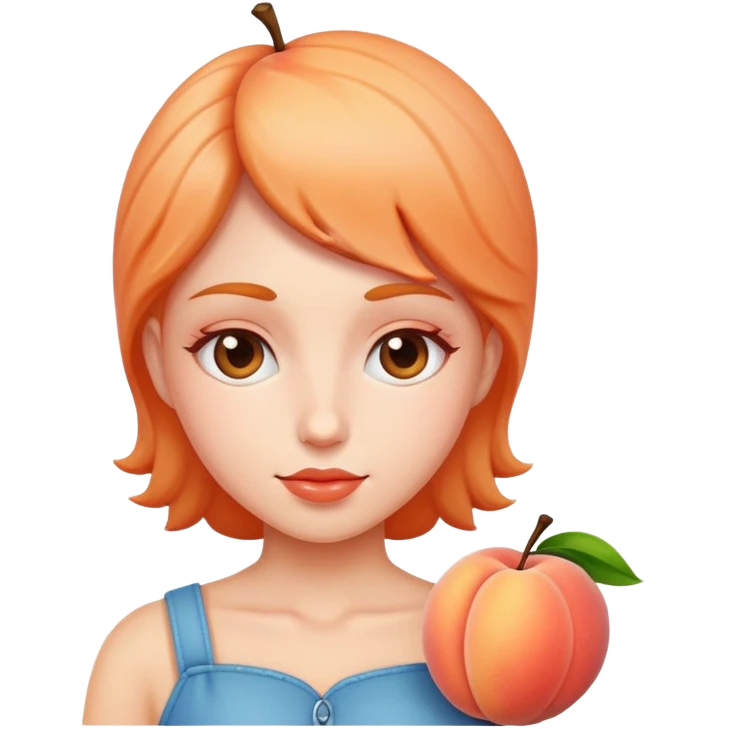 person eating a peach emoji