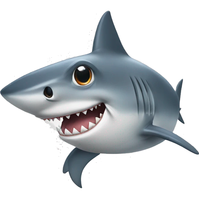 Shark with a wig and eyelashes that has chips and a chain with “baddies” on it emoji
