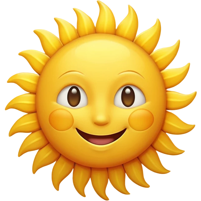 smiling sun emoji emoji