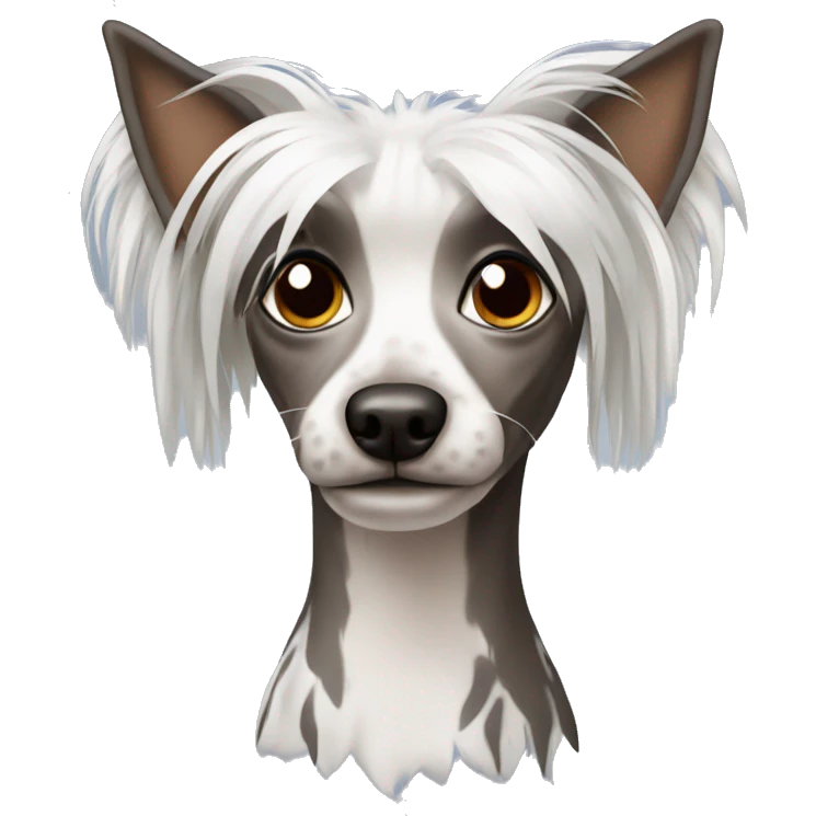 Chinese crested dog emoji