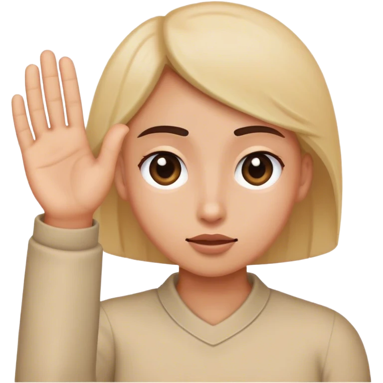 Rolling eyes with hand up emoji