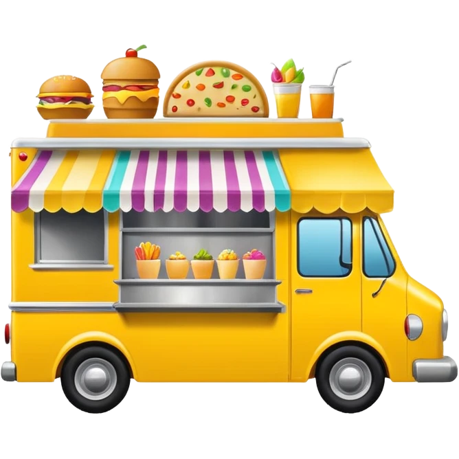 Festival Food Truck yellow emoji