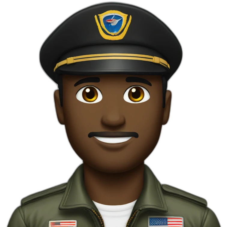 black top gun pilot emoji