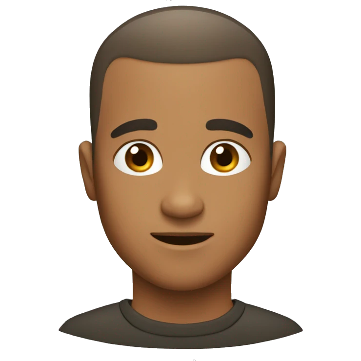 Buzz cut brun guy emoji