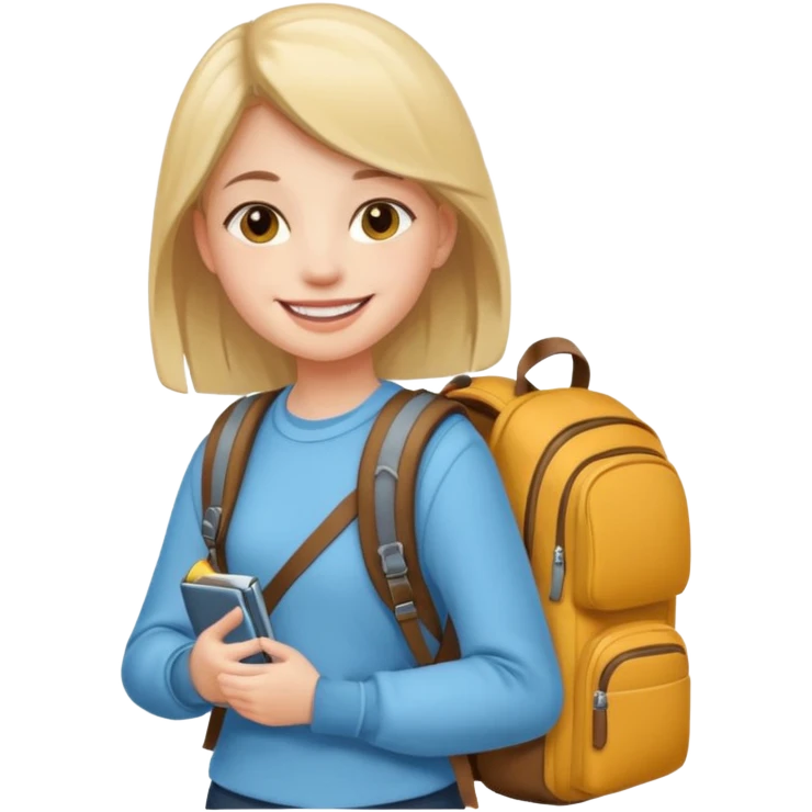City Backpack Student girl emoji