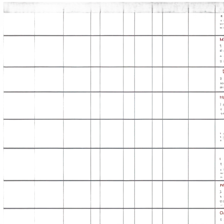 a calendar with no numbers emoji
