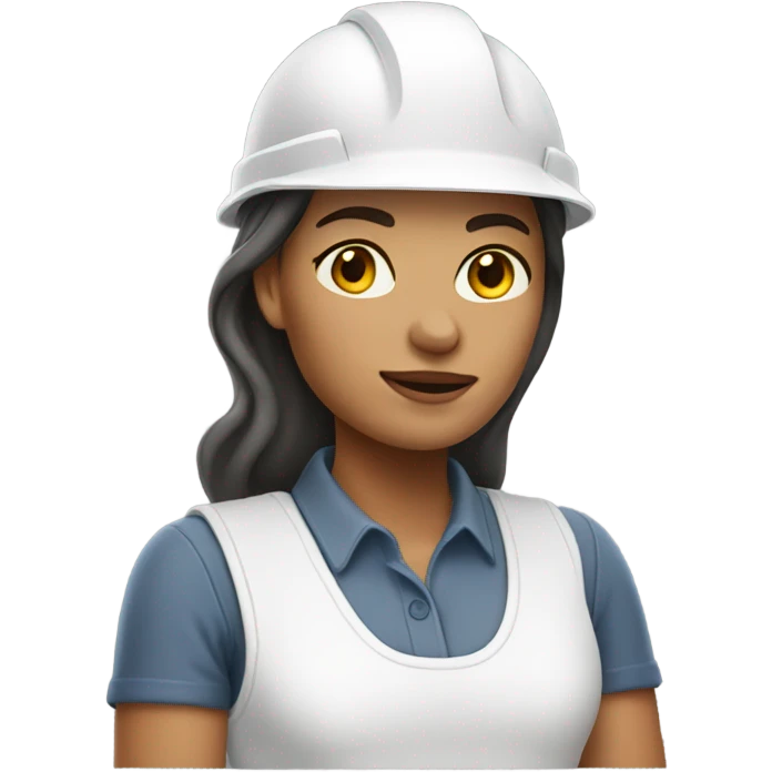 woman builder, white skin emoji