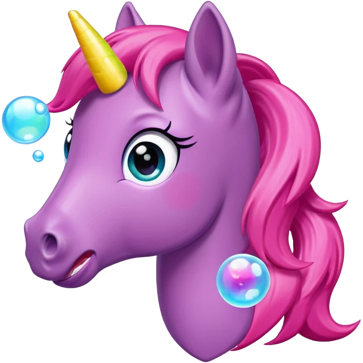 My little pony horse with chewing gum emoji
