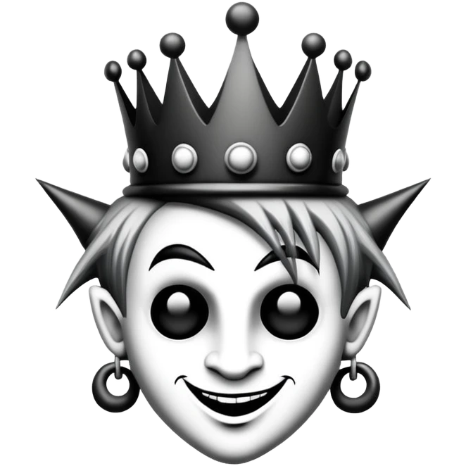 Jester and King punk rock music band logo emoji