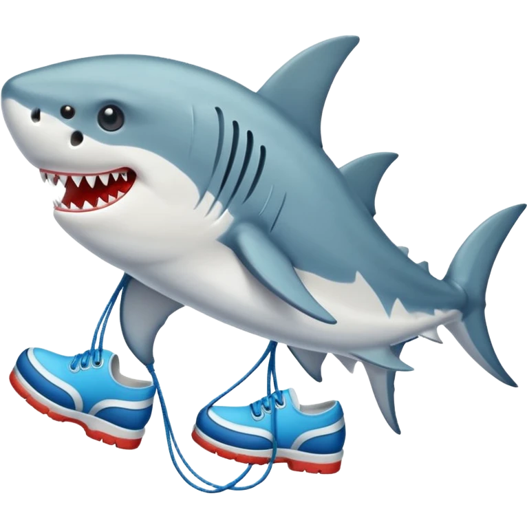 tiburón con zapatos  emoji