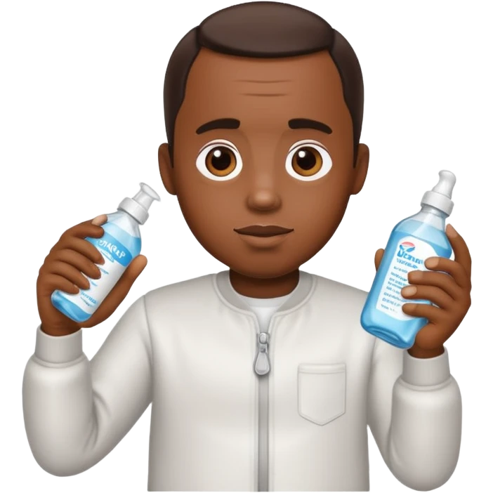 Diddy holding baby oil emoji