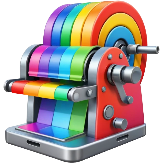 Rainbow creating  machine   emoji