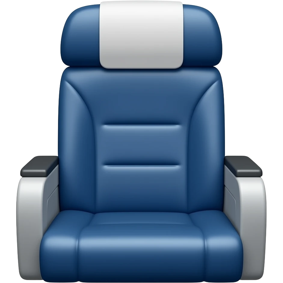 dark blue aircraft seat emoji