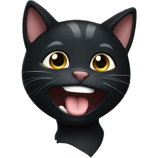 happy black cat emoji